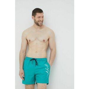 Plavkové šortky Tommy Hilfiger tyrkysová farba vyobraziť