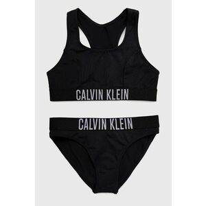 Detské plavky Calvin Klein Jeans čierna farba vyobraziť