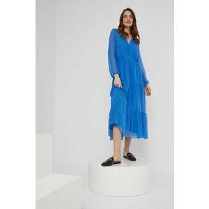 Hodvábne šaty Answear Lab maxi, áčkový strih vyobraziť