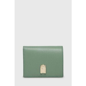 Kožená peňaženka Furla dámsky, zelená farba vyobraziť