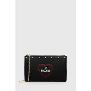 Listová kabelka Love Moschino čierna farba vyobraziť