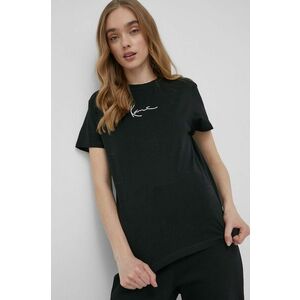 Bavlnené tričko Karl Kani čierna farba, vyobraziť