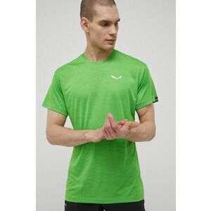 Športové tričko Salewa Puez Melange zelená farba, melanžové vyobraziť