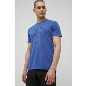 Športové tričko Salewa Alta Via modrá farba, s potlačou vyobraziť