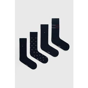 Ponožky Tommy Hilfiger (4-pak) pánske, tmavomodrá farba vyobraziť
