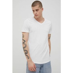 Bavlnené tričko Tom Tailor biela farba, jednofarebné vyobraziť