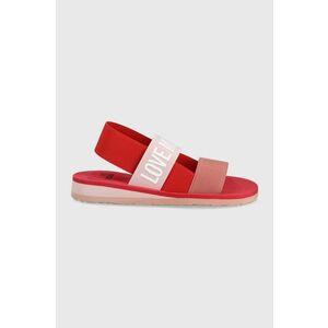 Sandále Love Moschino dámske, červená farba, vyobraziť