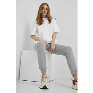 Nohavice adidas Originals HF7501-MGREYH, dámske, šedá farba, melanžové vyobraziť