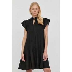 Šaty Samsoe Samsoe čierna farba, mini, oversize vyobraziť