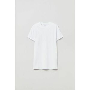 Detské bavlnené tričko OVS biela farba, jednofarebný vyobraziť