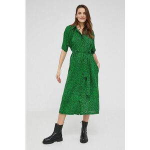 Šaty Answear Lab zelená farba, midi, oversize vyobraziť