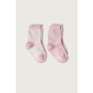 Detské ponožky Mango Kids Pinks (2-pak) ružová farba vyobraziť