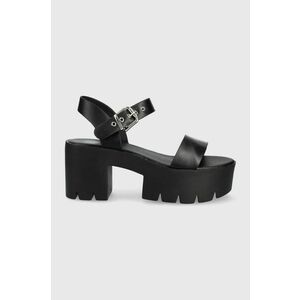 Sandále Truffle Collection Jaffa dámske, čierna farba, na platforme vyobraziť