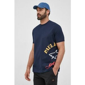Bavlnené tričko Paul&Shark tmavomodrá farba, s potlačou vyobraziť