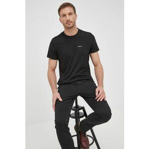 Bavlnené tričko Calvin Klein Jeans (2-pak) čierna farba, jednofarebné vyobraziť