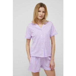 Pyžamová sada Brave Soul fialová farba, bavlnená vyobraziť