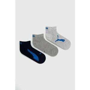 Detské ponožky Puma (3-pak) 907961 šedá farba vyobraziť