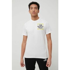 Bavlnené tričko The North Face biela farba, s potlačou vyobraziť