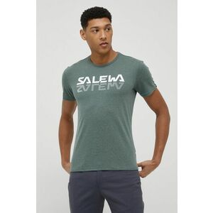 Športové tričko Salewa Reflection zelená farba, s potlačou vyobraziť