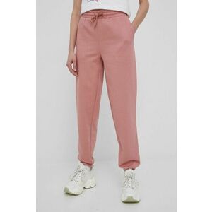 Nohavice JDY dámske, ružová farba, jogger, vysoký pás vyobraziť