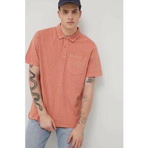 Bavlnené polo tričko Wrangler oranžová farba, jednofarebné vyobraziť