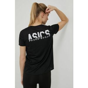 Bežecké tričko Asics Katakana čierna farba, vyobraziť