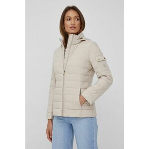 Páperová bunda Lauren Ralph Lauren dámska, béžová farba, zimná, vyobraziť