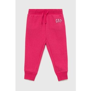 Detské nohavice GAP ružová farba, s nášivkou vyobraziť