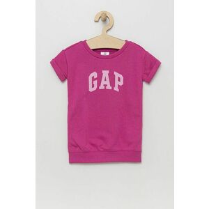Dievčenské šaty GAP ružová farba, mini, rovný strih vyobraziť