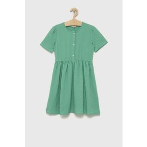 Dievčenské šaty Kids Only zelená farba, mini, áčkový strih vyobraziť