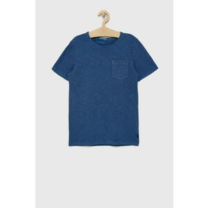 Detské bavlnené tričko Tom Tailor tmavomodrá farba, vzorovaný vyobraziť