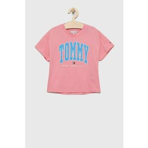 Detské tričko Tommy Hilfiger ružová farba, vyobraziť