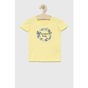 Detské bavlnené tričko Tom Tailor žltá farba, vyobraziť