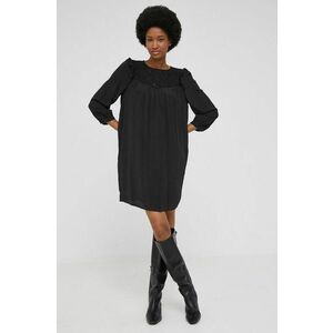 Šaty Answear Lab čierna farba, mini, rovný strih vyobraziť