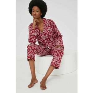 Bavlnené pyžamo Answear Lab bordová farba, bavlnená vyobraziť