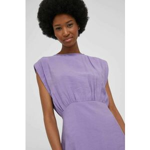 Šaty Answear Lab fialová farba, mini, áčkový strih vyobraziť