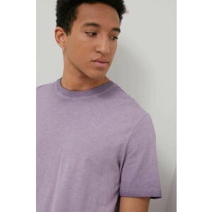 Bavlnené tričko Only & Sons fialová farba, vzorované vyobraziť