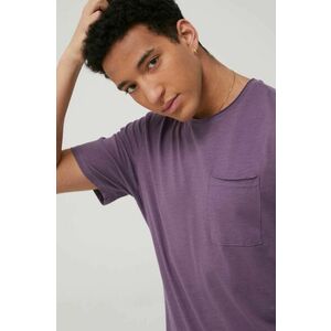 Bavlnené tričko Only & Sons fialová farba, jednofarebné vyobraziť