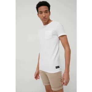 Bavlnené tričko Tom Tailor biela farba, jednofarebné vyobraziť