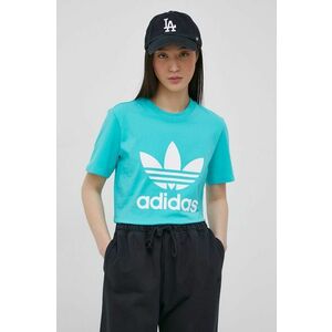 Tričko adidas Originals Adicolor HE6869 dámske, tyrkysová farba, vyobraziť