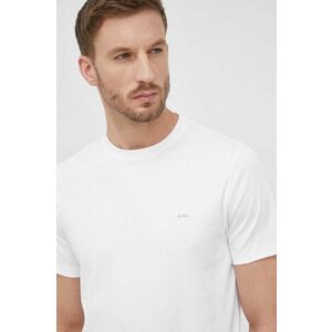 Bavlnené tričko Michael Kors biela farba, jednofarebné vyobraziť
