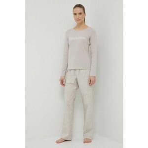 Pyžamová sada Calvin Klein Underwear šedá farba, vyobraziť