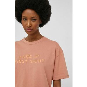 Bavlnené tričko Answear Lab oranžová farba, vyobraziť