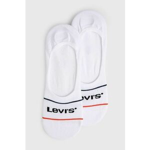 Ponožky Levi's (2-pak) 37157.0771-whitebluer, pánske, biela farba vyobraziť