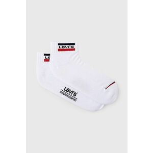 Ponožky Levi's (2-pak) 37157.0773-white, pánske, biela farba vyobraziť