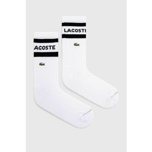 Ponožky Lacoste (3-pak) pánske, biela farba vyobraziť