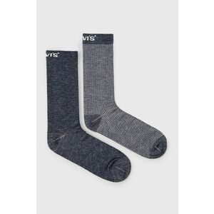 Ponožky Levi's (2-pak) tmavomodrá farba vyobraziť