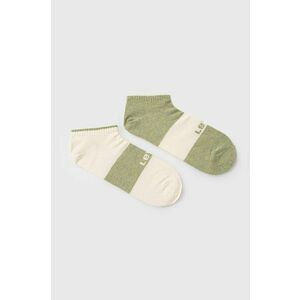 Ponožky Levi's (2-pak) zelená farba vyobraziť