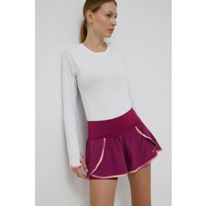 Tréningové šortky Roxy Sun Comes Up dámske, fialová farba, s potlačou, vysoký pás vyobraziť