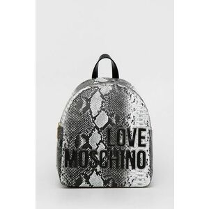 Ruksak Love Moschino dámsky, šedá farba, malý, vzorovaný vyobraziť